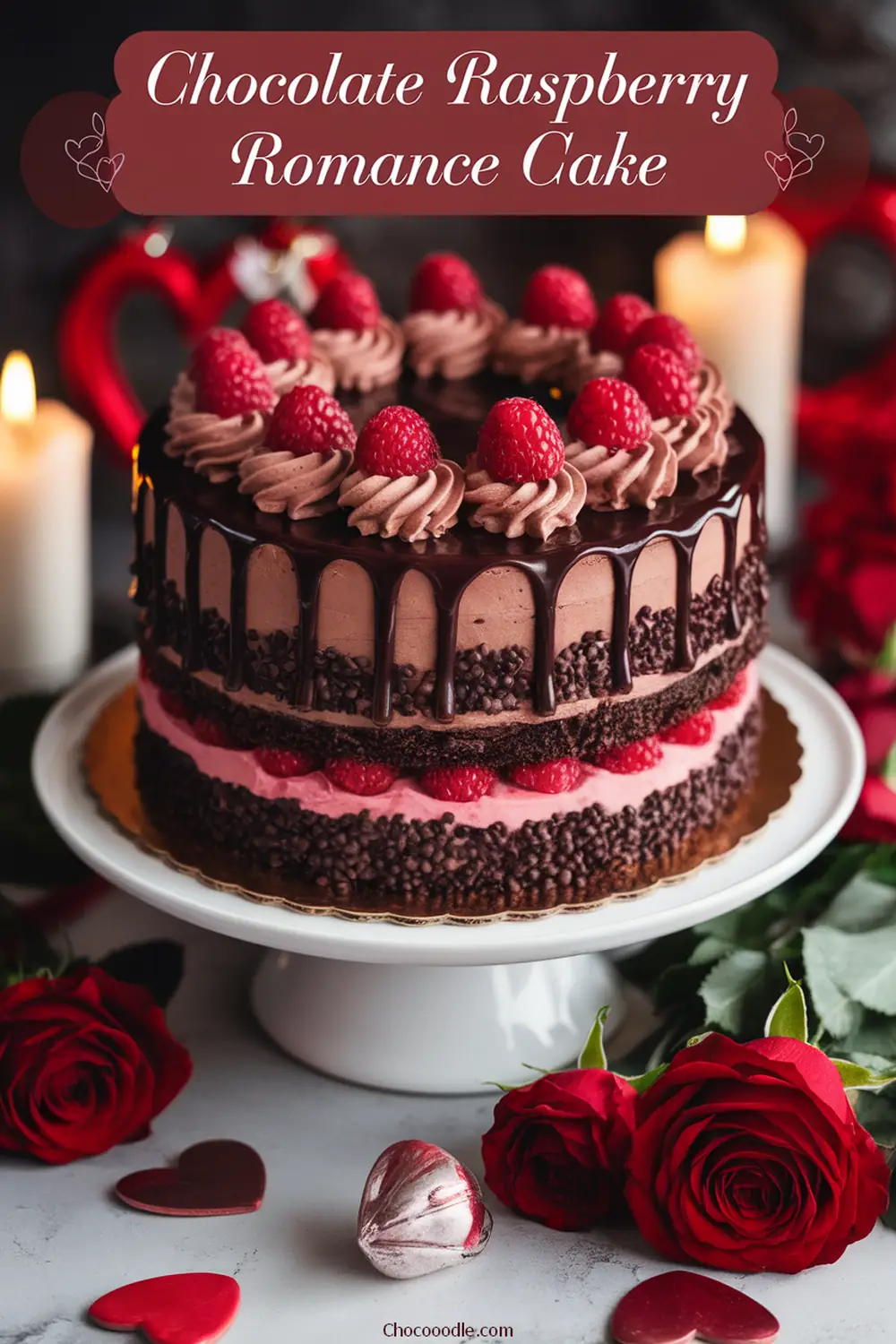 Chocolate Raspberry Romance Cake ~ Valentine's Day